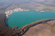 Schrägluftbild von Gambsheim im Bundesland Bas-Rhin, Frankreich