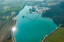 Luftbild von Baggersee im Ortsteil Legelshurst in Willstätt im Bundesland Baden-Württemberg, Deutschland