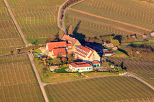 Hotel Leinsweiler Hof am Morgen aus Südosten im Bundesland Rheinland-Pfalz, Deutschland