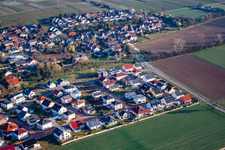 Luftbild von Neubaugebiet Am Steinsteg, Trifelsblick in Bornheim im Bundesland Rheinland-Pfalz, Deutschland