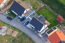 Forstlandallee in Jockgrim im Bundesland Rheinland-Pfalz, Deutschland aus der Drohnenperspektive