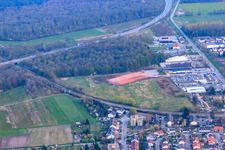 EDEKA Neubau in der Lauterburger Straße in Kandel im Bundesland Rheinland-Pfalz, Deutschland