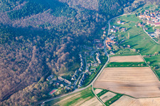 Luftbild von Ferienhausanlage Les Chataigners Pffafenbronn in Lembach im Bundesland Bas-Rhin, Frankreich
