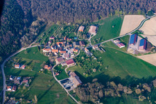 Lembach im Bundesland Bas-Rhin, Frankreich aus der Luft betrachtet