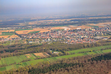 Luftbild von Bienwaldstadt aus Süden in Kandel im Bundesland Rheinland-Pfalz, Deutschland