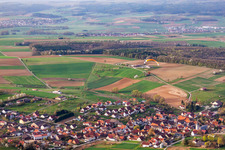 Luftbild von Ortsteil Wargolshausen in Hollstadt im Bundesland Bayern, Deutschland