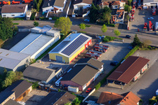 Schrägluftbild von Barthelsmühlring im Ortsteil Minderslachen in Kandel im Bundesland Rheinland-Pfalz, Deutschland