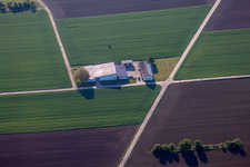Drohnenaufname von Billigheim-Ingenheim im Bundesland Rheinland-Pfalz, Deutschland