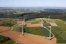 Luftbild von Windpark Haarbrück-Wortberg in Beverungen im Bundesland Nordrhein-Westfalen, Deutschland