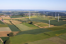Windpark Haarbrück-Wortberg in Beverungen im Bundesland Nordrhein-Westfalen, Deutschland von oben