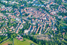 Luftbild von Siedlungsgebiet in Buchen im Bundesland Baden-Württemberg, Deutschland
