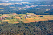 Flugplatz Mosbach Lohrbach EDGM von Norden im Bundesland Baden-Württemberg, Deutschland