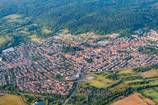 Schrägluftbild von Nußloch von Südwesten im Bundesland Baden-Württemberg, Deutschland