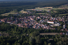 Lauterbourg im Bundesland Bas-Rhin, Frankreich aus der Vogelperspektive