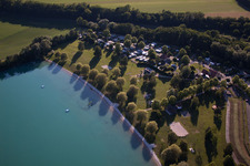 Lauterbourg, Baggersee im Bundesland Bas-Rhin, Frankreich von oben