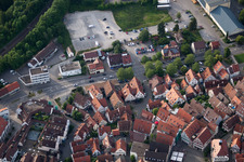 Luftbild von Badgasse in Herrenberg im Bundesland Baden-Württemberg, Deutschland