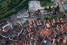 Luftaufnahme von Badgasse in Herrenberg im Bundesland Baden-Württemberg, Deutschland