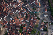 Badgasse von Norden in Herrenberg im Bundesland Baden-Württemberg, Deutschland