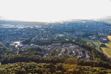 Stadtansicht aus Westen in Ehingen im Bundesland Baden-Württemberg, Deutschland