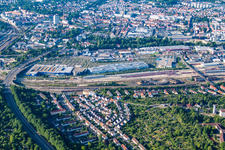 IKEA und Mediamartk im Ortsteil Weststadt in Ulm im Bundesland Baden-Württemberg, Deutschland