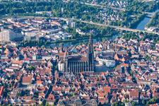 Höchste Kirche der Welt: Ulmer Münster im Ortsteil Mitte im Bundesland Baden-Württemberg, Deutschland