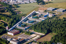 Luftaufnahme von Campus- Gebäude der Universität Ulm mit Institut für Elektronische Bauelemente und Schaltungen in Ulm im Ortsteil Eselsberg im Bundesland Baden-Württemberg, Deutschland