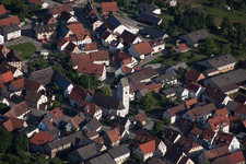 Dorfansicht in Berghülen im Bundesland Baden-Württemberg, Deutschland