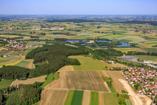 Fischweiher an der Donau in Rottenacker im Bundesland Baden-Württemberg, Deutschland