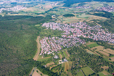 Ohmenhausen von Osten in Reutlingen im Bundesland Baden-Württemberg, Deutschland