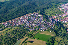 Luftbild von Ortsteil Ohmenhausen in Reutlingen im Bundesland Baden-Württemberg, Deutschland