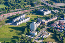 Verwaltungsgebäude der staatlichen Behörde Landratsamt Tübingen im Ortsteil Derendingen in Tübingen im Bundesland Baden-Württemberg, Deutschland