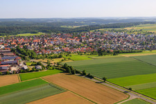 Ortsansicht aus Süden in Deckenpfronn im Bundesland Baden-Württemberg, Deutschland