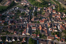 Eichstetten am Kaiserstuhl im Bundesland Baden-Württemberg, Deutschland vom Flugzeug aus