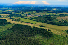 Landebahn des Segelfluggelände Hoherodskopf im Ortsteil Breungeshain in Schotten im Bundesland Hessen, Deutschland