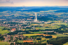 Ortsansicht aus Norden im Ortsteil Götzenhof in Petersberg im Bundesland Hessen, Deutschland