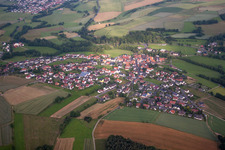 Dorfansicht im Ortsteil Kleinlüder in Großenlüder im Bundesland Hessen, Deutschland