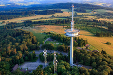 Luftaufnahme von Sommerrodelbahn Hoherodskopf im Ortsteil Breungeshain in Schotten im Bundesland Hessen, Deutschland