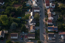 Ortsteil Dannstadt in Dannstadt-Schauernheim im Bundesland Rheinland-Pfalz, Deutschland vom Flugzeug aus