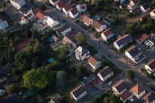 Ortsteil Dannstadt in Dannstadt-Schauernheim im Bundesland Rheinland-Pfalz, Deutschland aus der Drohnenperspektive