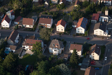 Ortsteil Dannstadt in Dannstadt-Schauernheim im Bundesland Rheinland-Pfalz, Deutschland von einer Drohne aus