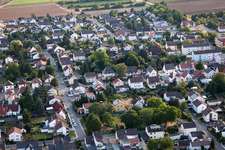 Ortsteil Dannstadt in Dannstadt-Schauernheim im Bundesland Rheinland-Pfalz, Deutschland aus der Drohnenperspektive
