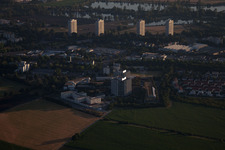 Luftbild von Ortsteil Oggersheim in Ludwigshafen am Rhein im Bundesland Rheinland-Pfalz, Deutschland