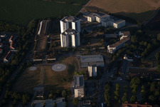 Ortsteil Oggersheim in Ludwigshafen am Rhein im Bundesland Rheinland-Pfalz, Deutschland aus der Luft