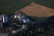 Drohnenbild von Ortsteil Oggersheim in Ludwigshafen am Rhein im Bundesland Rheinland-Pfalz, Deutschland