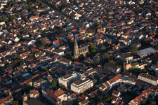 Ortsteil Oggersheim in Ludwigshafen am Rhein im Bundesland Rheinland-Pfalz, Deutschland von der Drohne aus gesehen