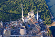 Schrägluftbild von EnBW Energie Baden-Württemberg AG, Rheinhafen-Dampfkraftwerk Karlsruhe vonvon N im Ortsteil Daxlanden, Deutschland