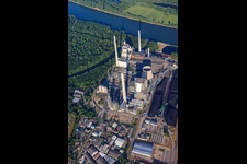EnBW Energie Baden-Württemberg AG, Rheinhafen-Dampfkraftwerk Karlsruhe vonvon N im Ortsteil Daxlanden, Deutschland aus der Luft betrachtet