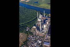 Drohnenaufname von EnBW Energie Baden-Württemberg AG, Rheinhafen-Dampfkraftwerk Karlsruhe vonvon N im Ortsteil Daxlanden, Deutschland