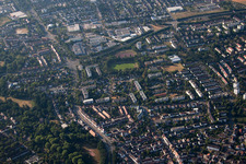 Ortsteil Daxlanden in Karlsruhe im Bundesland Baden-Württemberg, Deutschland von oben gesehen