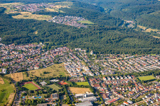 Ortsteil Reichenbach in Waldbronn im Bundesland Baden-Württemberg, Deutschland von oben